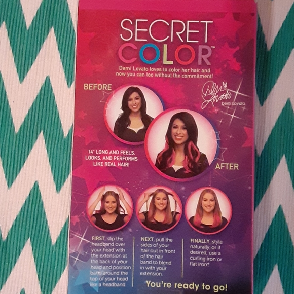 Pink headband hair extensions by Demi Lovato NWT - Picture 2 of 4